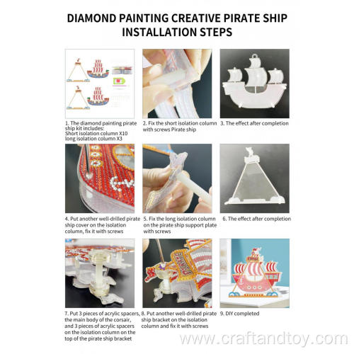 Diamond paint sailboat kit